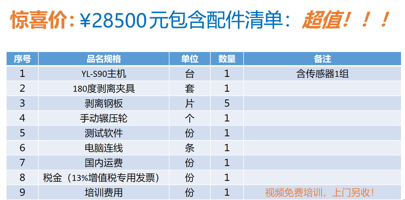 超性價比剝離強(qiáng)度試驗(yàn)機(jī)僅需￥28500元!!!